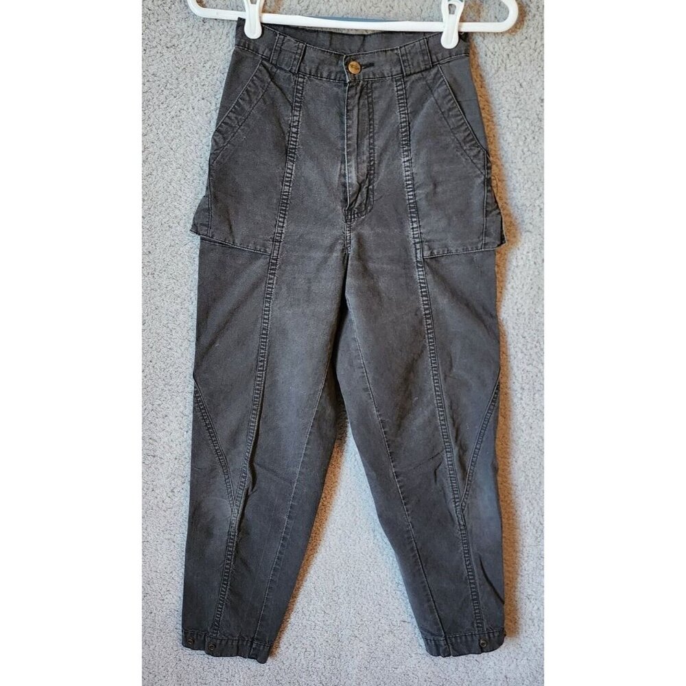 Vintage 70s Paris Traffic Women's High Waisted Tapered‎ Jeans Black Size 5/6